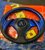 Blue Car Universal Steering Wheel