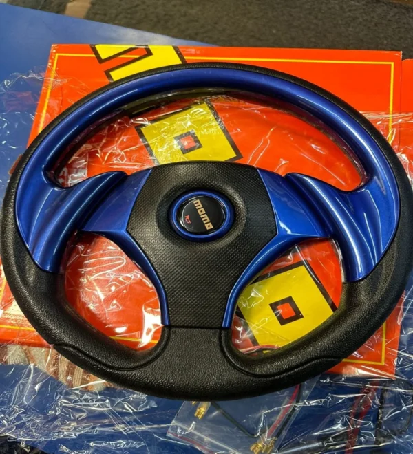 Blue Car Universal Steering Wheel