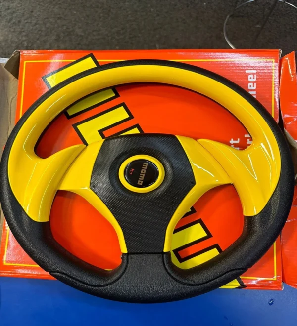 Yellow Car Universal Steering Wheel