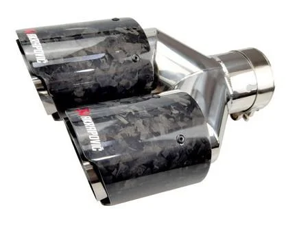 Akrapovic Exhaust Tip Black Forged Carbon Dual Tip